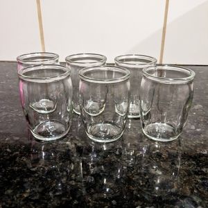 Set of 6 glass jars